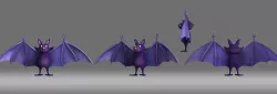 cartoon bat animation role 3D model