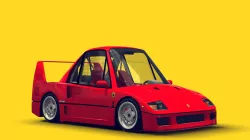 Cartoon Car - Ferrari F40 Low-poly  3D model