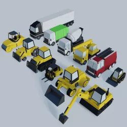 Cartoon Cars Pack - Special Vehicles 3D model