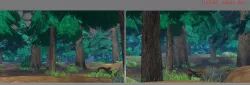 cartoon forest tree animation scene 3D model