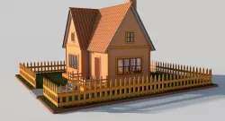 Cartoon House 3D model