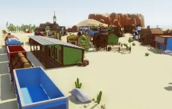 Cartoon Western City - Low Poly Assets Low-poly  3D model