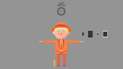 Character 001 Suite 01 Low-poly  3D model