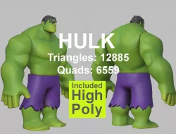 Character - Cartoon - Hulk Infinity Fan Art Low-poly  3D model
