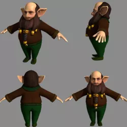 Character  Elf Low-poly  3D model