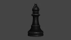 CHES-003 Chess Bishop Black 3D model