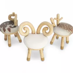 Child Fur Chairs 3D model