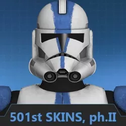Clone trooper 501st phase II Low-poly  3D model