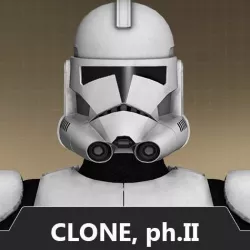 Clone trooper phase II Low-poly  3D model