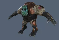 Concept of game character 3D model