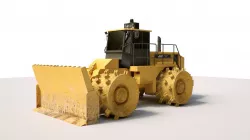 Construction Bulldozer with textures - High Quality Model 3D model
