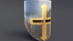 Crusader Helmet Low-poly  3D model