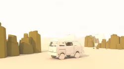 desert scene Low-poly  3D model