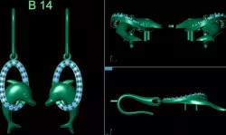 Dolphin earring 3D model