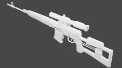 Dragunov sniper rifle 3D model