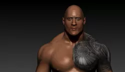 Dwayne Johnson  Game Character Low-poly  3D model