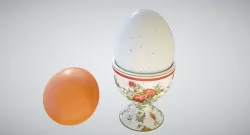 Eggs in Cup Low-poly  3D model