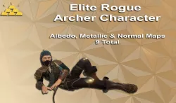 Elite Rogue Archer Character Low-poly  3D model