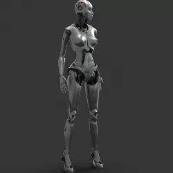 Female Robot 3D model