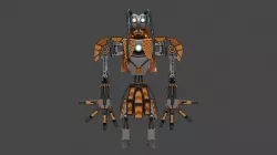 Female Robot Low-poly  3D model