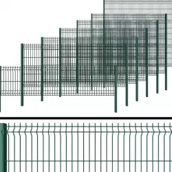 Fence for gates and gates 3D model
