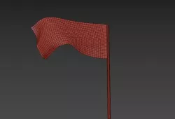 Flag Simulation 3D model