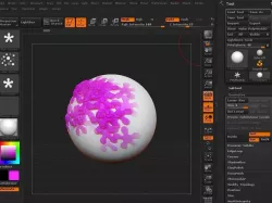 Flowers brush for Zbrush 3D model