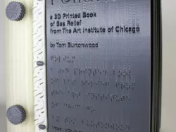 Folium a 3D Printed Book of Bas Relief from the Art Institute of Chicago