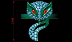 Fox rings 3D model