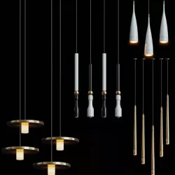 Fulcrum light chandelier 3D model