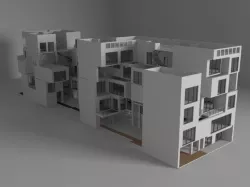 Futuristic building 3D model