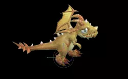Game vr model with binding and animation - dinosaur Low-poly  3D model