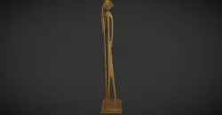 Gandhi with stick Low-poly  3D model