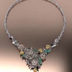  gem necklace 3D model