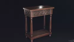 Gothic Console Table Low-poly  3D model