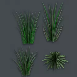 Grass Pack Low-poly  3D model