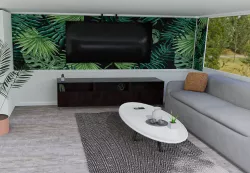 Green palm leaf room 3D model