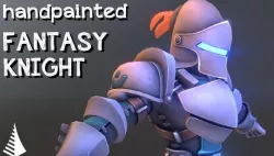 Handpainted fantasy knight Low-poly  3D model
