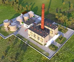 Heating plant 3D model
