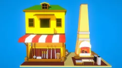 HIE Black Smith Shop N1 Low-poly  3D model