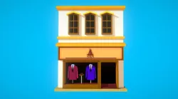 HIE ClothShop N1 Low-poly  3D model
