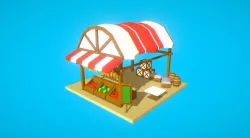 HIE Fruit Shop N1 Low-poly  3D model