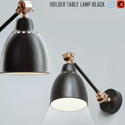 Holder Table Lamp Black 3D model