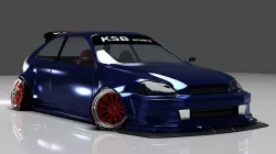 honda civic 6 by ksb works 3D model