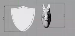 Horse head 3D model