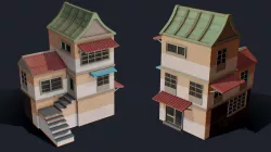 House of Color C Green Low-poly  3D model