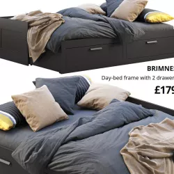 Ikea Brimnes bed 4 3D model