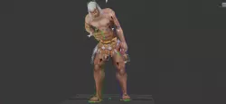 Injured slave Low-poly  3D model