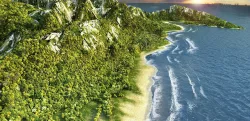 Island Beach Low-poly  3D model