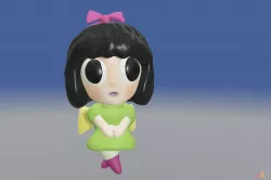 Japanese Angel Girl   Cute Doll 3D model